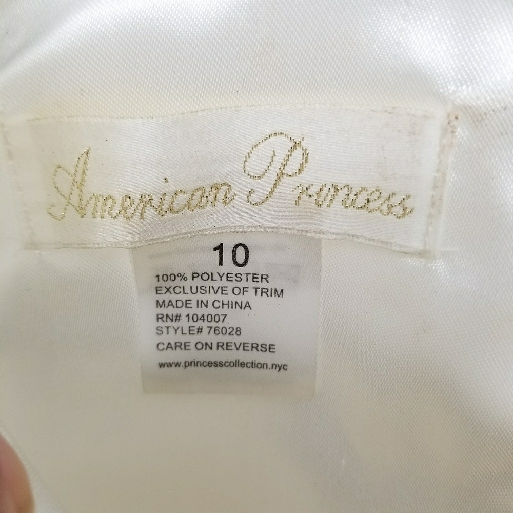 American Princess Beige Dress Girl Size 10 - Picture 5 of 6